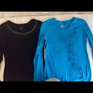 2 Long Sleeved Girls Shirts size 14